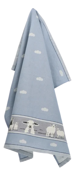 Bunzlau Castle Theedoek Sheep Grey - 65 x 65 cm Clearance