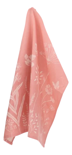 Theedoek Bunzlau Castle Wild Flowers Pink TeaTowelWildFlowersPink - 65 x 65 cm