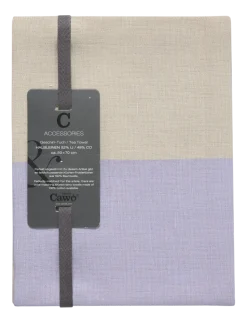 Theedoek Cawö Duo Cuisine Lavender/Linnen (Set van 4)