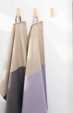 Theedoek Cawö Duo Cuisine Lavender/Linnen (Set van 4)