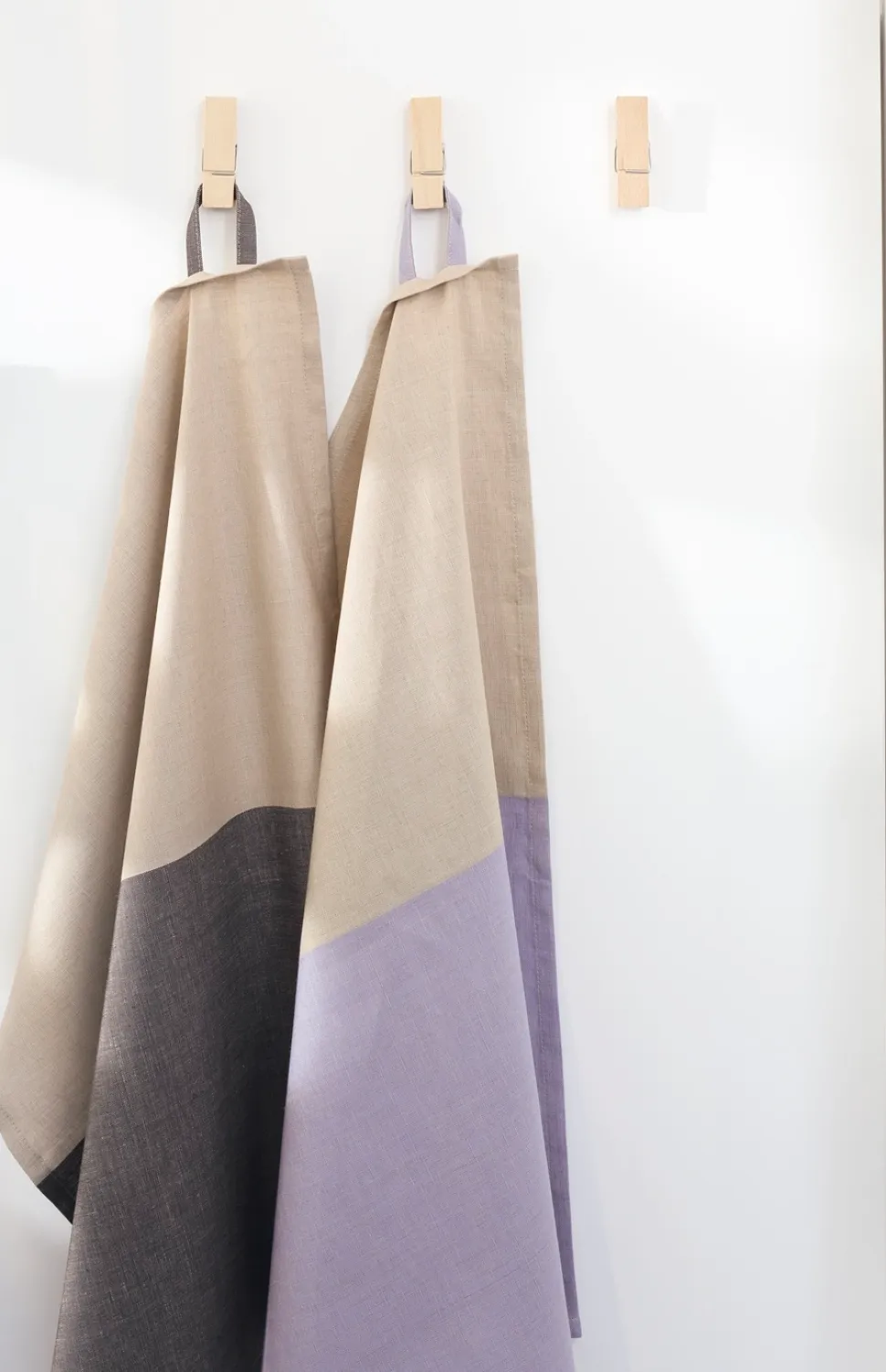 Theedoek Cawö Duo Cuisine Lavender/Linnen (Set van 4)