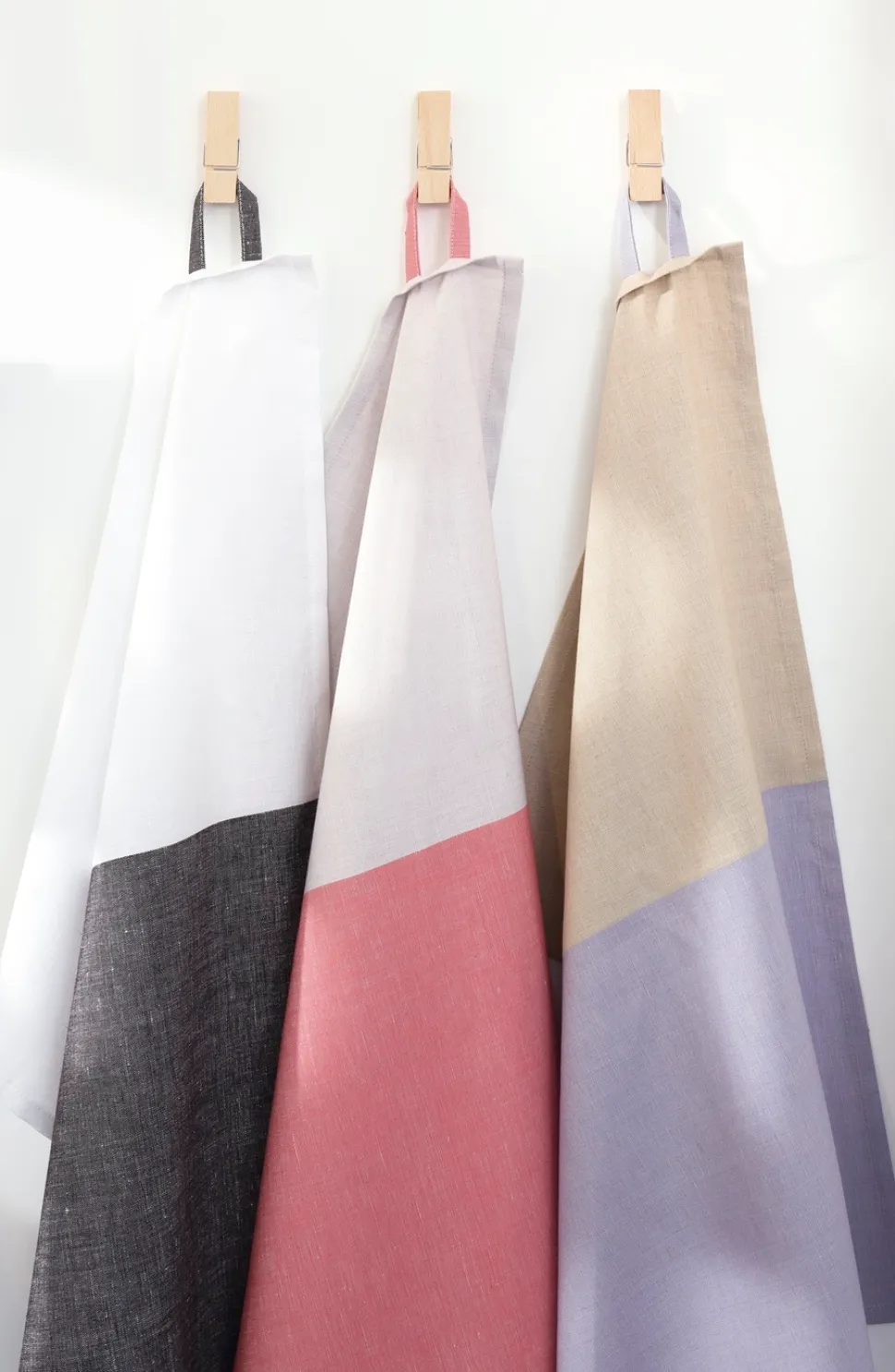 Theedoek Cawö Duo Cuisine Lavender/Linnen (Set van 4)