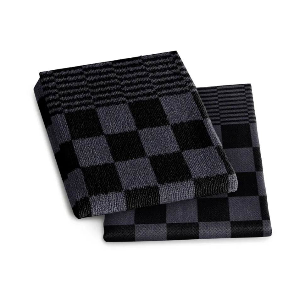 Theedoek DDDDD Barbeque Anthracite (set van 6)