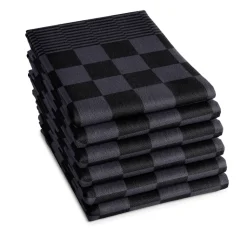 Theedoek DDDDD Barbeque Anthracite (set van 6)