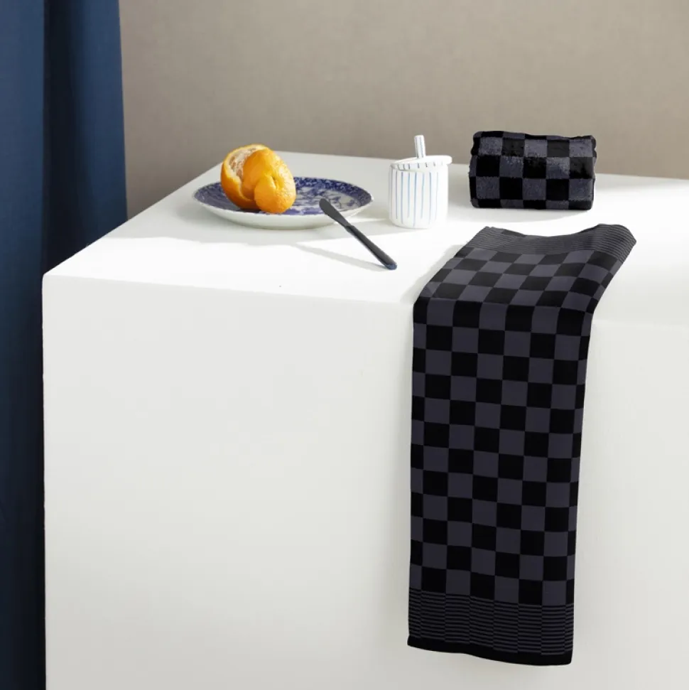 Theedoek DDDDD Barbeque Anthracite (set van 6)