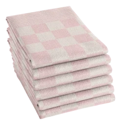 Theedoek DDDDD Barbeque Pastel Pink (Set van 6)