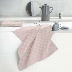Theedoek DDDDD Barbeque Pastel Pink (Set van 6)