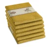 DDDDD Theedoek Bees Yellow (set van 6) Clearance