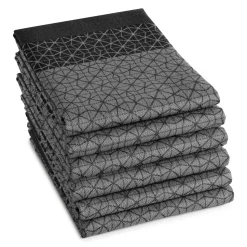 Theedoek DDDDD Chrystal Black 60 x 65 cm (6-Delig)