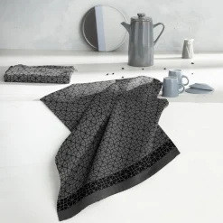 Theedoek DDDDD Chrystal Black 60 x 65 cm (6-Delig)