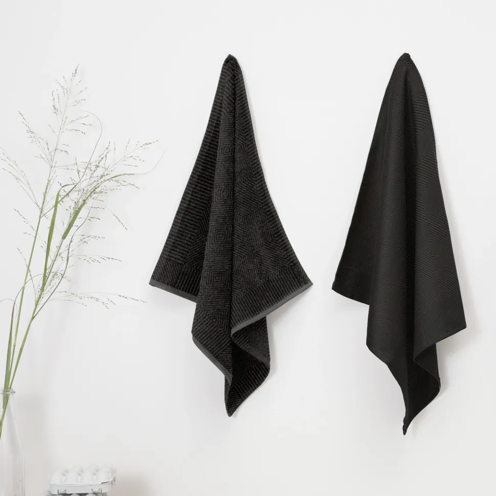 Theedoek DDDDD Cisis Ebony (set van 6)