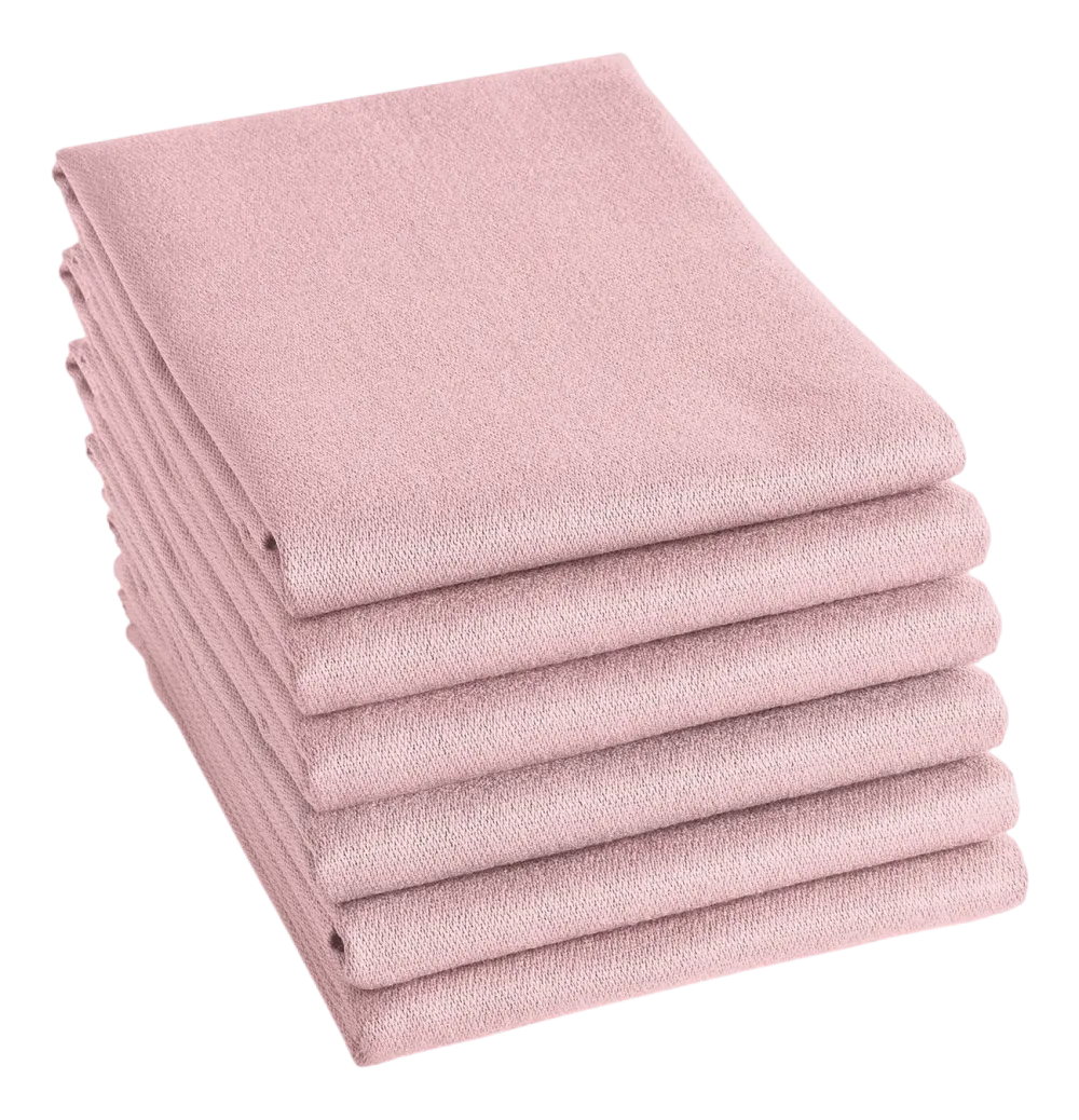DDDDD Theedoek Logo Pastel Pink (Set van 6) Outlet