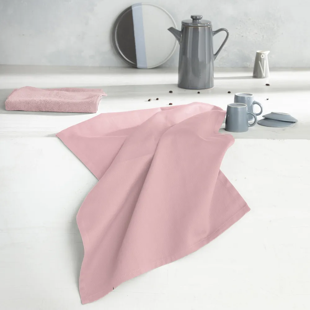 DDDDD Theedoek Logo Pastel Pink (Set van 6) Outlet