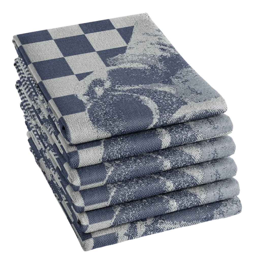 DDDDD Theedoek Milk Maid Blue 60 x 65 cm (Set van 6) Best