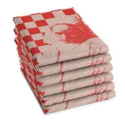 DDDDD Theedoek Milk Maid Red (6-delig) Online