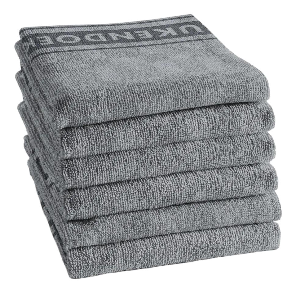 Theedoek DDDDD Pelle Grey 50 x 55 cm (Set van 6)