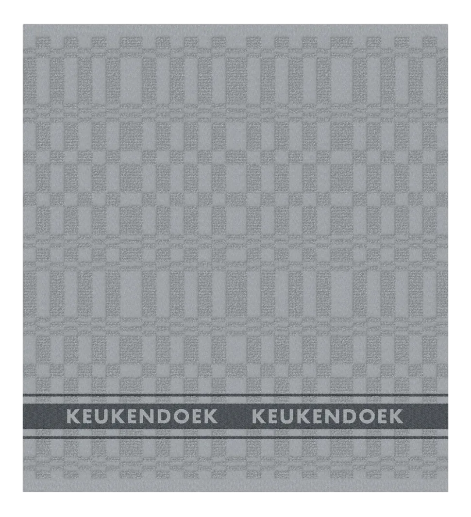 Theedoek DDDDD Pelle Grey 50 x 55 cm (Set van 6)