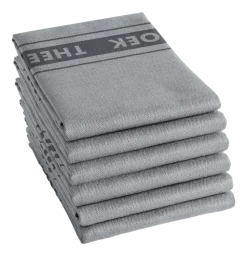 Theedoek DDDDD Pelle Grey 60 x 65 cm (Set van 6)