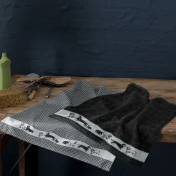 Theedoek DDDDD Saar Black (set van 6)