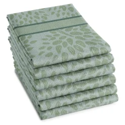 DDDDD Theedoek Trees Green 60 x 65 cm (6-Delig) New