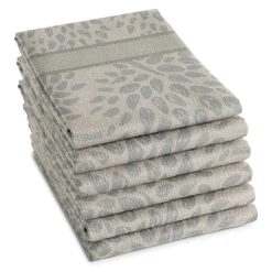 Theedoek DDDDD Trees Taupe 60 x 65 cm (6-Delig)