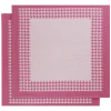 Theedoek De Witte Lietaer Pied De Poule Fuchsia (2 stuks)