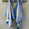 De Witte Lietaer Theedoek Pied De Poule Blue (2 stuks) Online