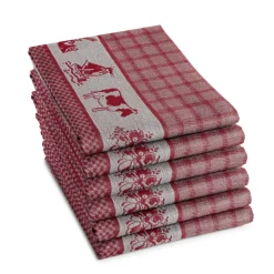 DDDDD Theedoeken Dutchie Red (set van 6) Hot
