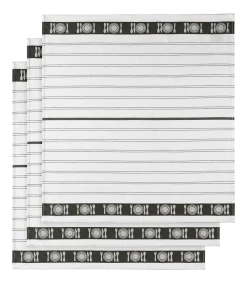 De Witte Lietaer Theedoeken BML White Black (3 stuks) Best
