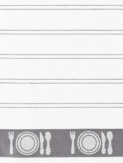 De Witte Lietaer Theedoeken BML White Grey (3 stuks) Best