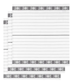 De Witte Lietaer Theedoeken BML White Grey (3 stuks) Best