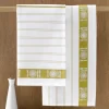 De Witte Lietaer Theedoeken BML White Yellowgreen (3 stuks) Outlet