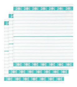 Theedoeken De Witte Lietaer BML White-Aqua (Set van 3)