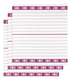De Witte Lietaer Theedoeken BML White-Fuchsia (Set van 3) Online