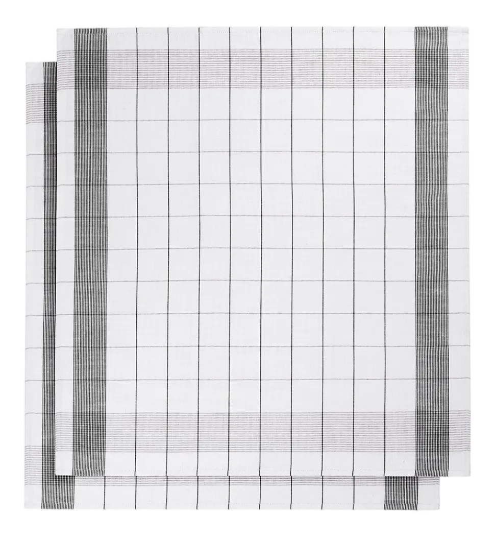 Theedoeken De Witte Lietaer Mixte White Black (2 stuks)