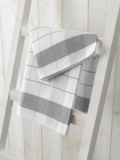 Theedoeken De Witte Lietaer Mixte White Black (2 stuks)