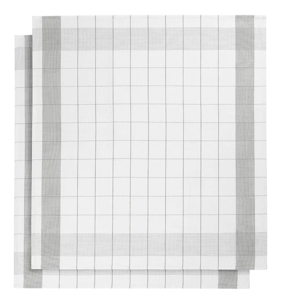 Theedoeken De Witte Lietaer Mixte Grey (2 stuks)