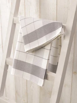 Theedoeken De Witte Lietaer Mixte Grey (2 stuks)
