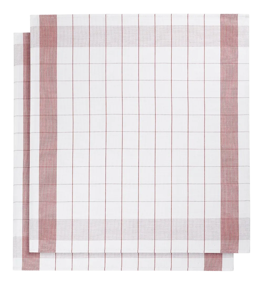 De Witte Lietaer Theedoeken Mixte Red (2 stuks) Hot