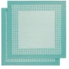 Theedoeken De Witte Lietaer Pied de Poule Aqua (2 stuks)