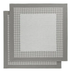 Theedoeken De Witte Lietaer Pied De Poule Grey (2 stuks)