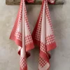 De Witte Lietaer Theedoeken Pied De Poule Red (2 stuks) Online