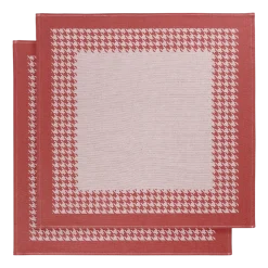 De Witte Lietaer Theedoeken Pied De Poule Red (2 stuks) Online