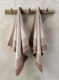 De Witte Lietaer Theedoeken Pied De Poule Champignon (2 stuks) Clearance