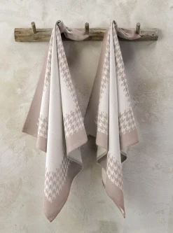 Theedoeken De Witte Lietaer Pied de Poule Moonlight (2 stuks)