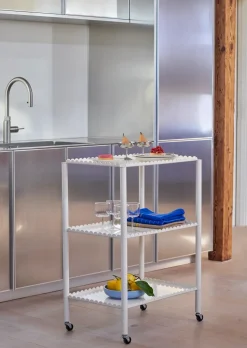 Theedoek HAY Canteen Blue?Pinstripe