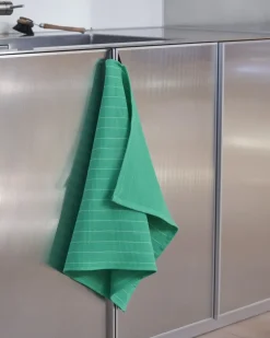 Theedoek HAY Canteen Emerald?Pinstripe