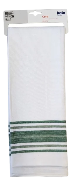 Theedoek Kela Cora Strepen Groen - 50 x 70 cm