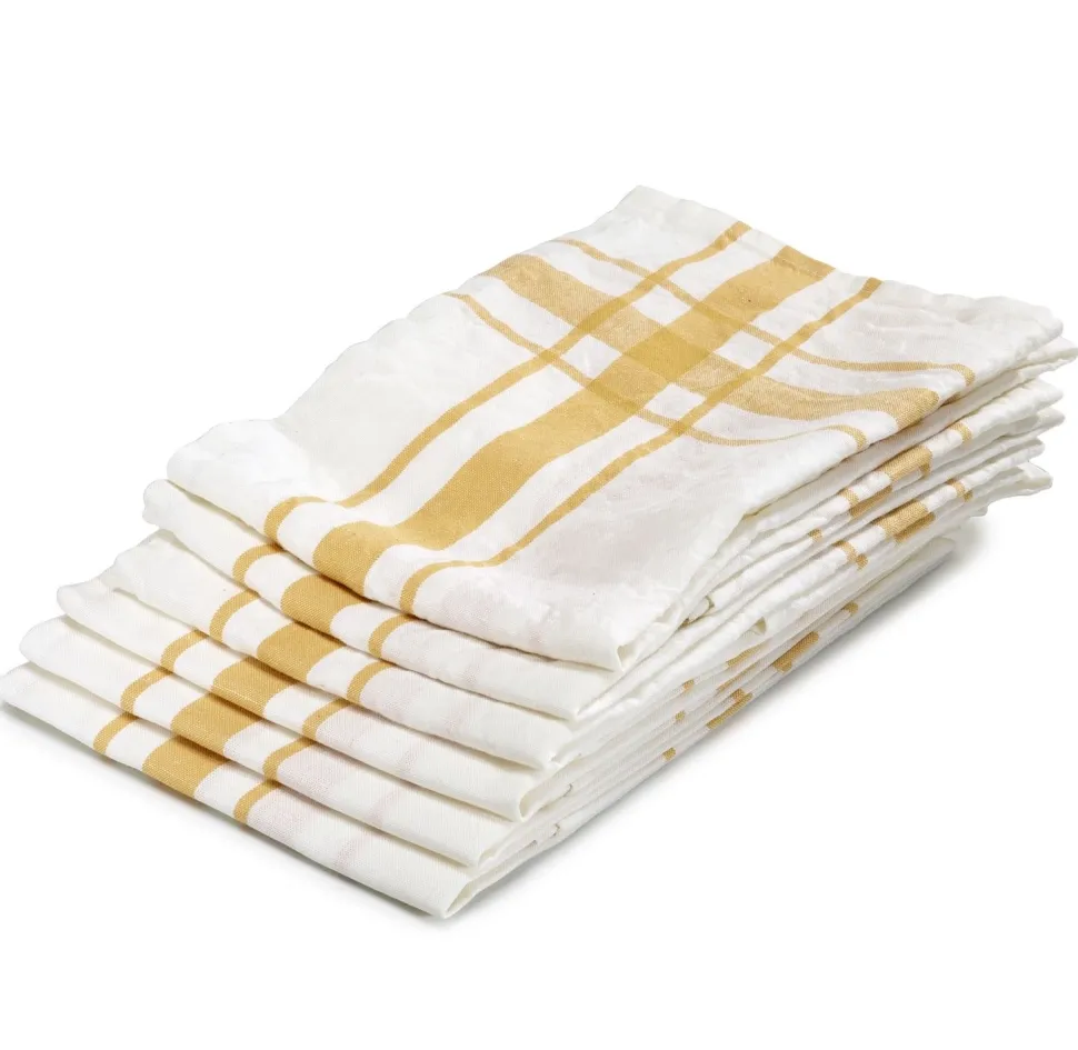 Theedoek Libeco Camaret Gold Linnen (Set van 6)