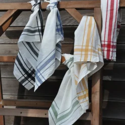 Theedoek Libeco Camaret Green Linnen (Set van 6)